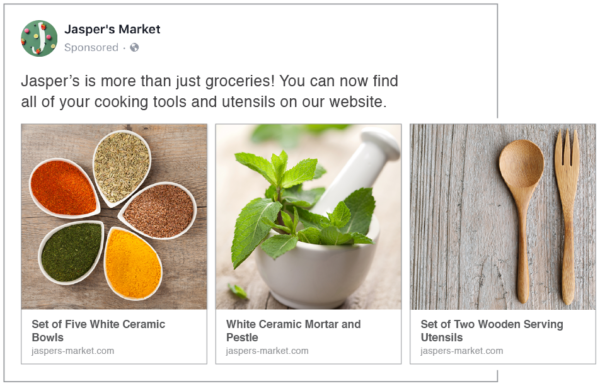 Product ads Facebook