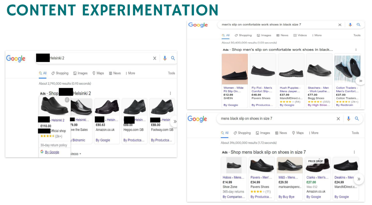 A free product feed audit identifies changes that could be made to a product title.