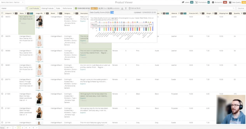 Intelligent Reach Product Data Quality Score