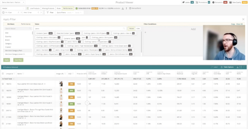 Intelligent Reach Product Data Filters