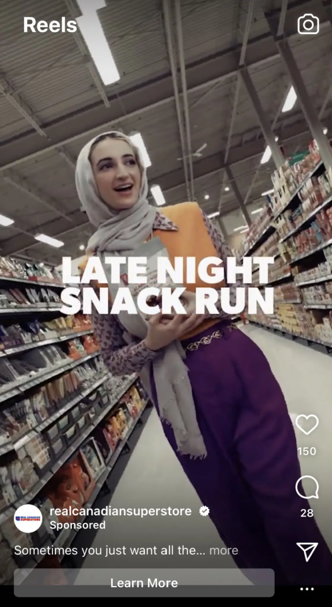 Instagram Reel ad for Real Canadian Superstore with a Learn More CTA. 